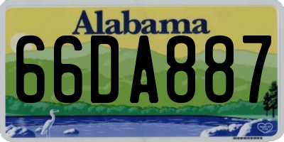 AL license plate 66DA887