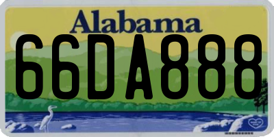 AL license plate 66DA888