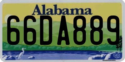 AL license plate 66DA889
