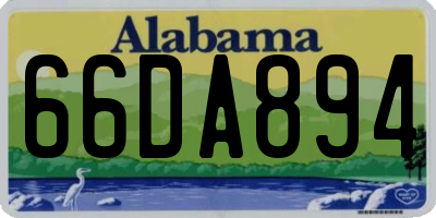 AL license plate 66DA894