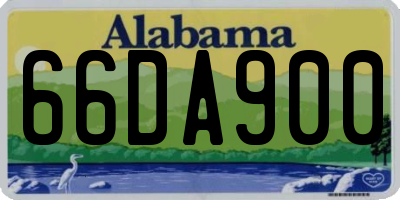 AL license plate 66DA900