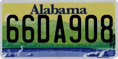 AL license plate 66DA908