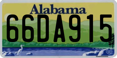 AL license plate 66DA915