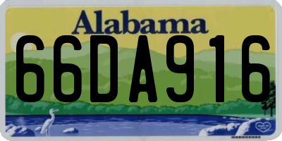 AL license plate 66DA916