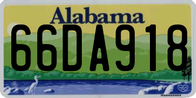 AL license plate 66DA918