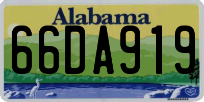 AL license plate 66DA919