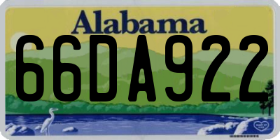 AL license plate 66DA922