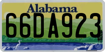 AL license plate 66DA923