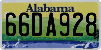 AL license plate 66DA928