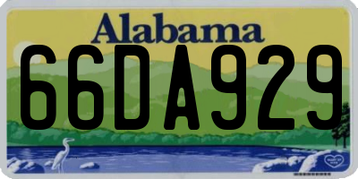 AL license plate 66DA929