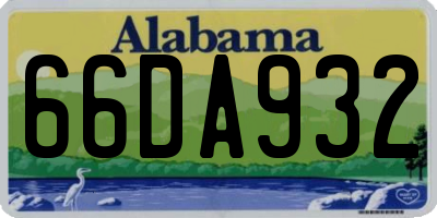 AL license plate 66DA932