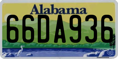 AL license plate 66DA936