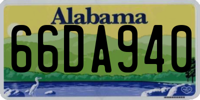 AL license plate 66DA940