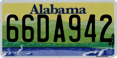 AL license plate 66DA942