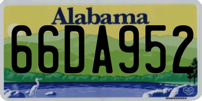 AL license plate 66DA952