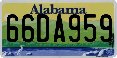 AL license plate 66DA959