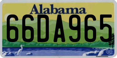 AL license plate 66DA965
