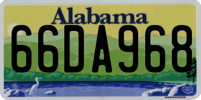 AL license plate 66DA968