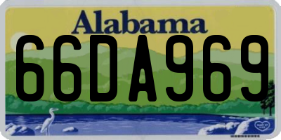 AL license plate 66DA969