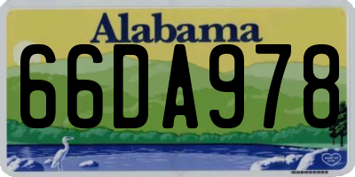 AL license plate 66DA978