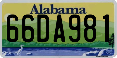 AL license plate 66DA981
