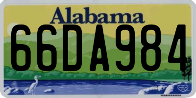 AL license plate 66DA984