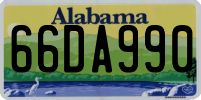AL license plate 66DA990