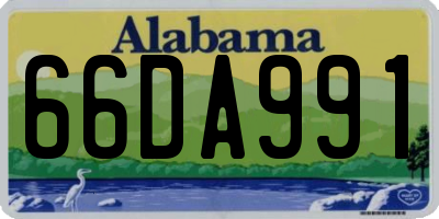 AL license plate 66DA991