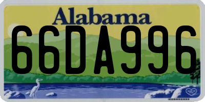 AL license plate 66DA996