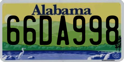 AL license plate 66DA998