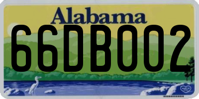 AL license plate 66DB002