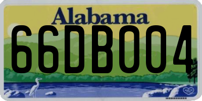 AL license plate 66DB004