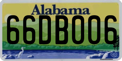 AL license plate 66DB006