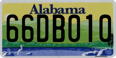 AL license plate 66DB010