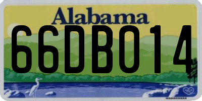 AL license plate 66DB014
