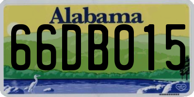AL license plate 66DB015
