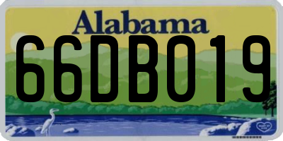 AL license plate 66DB019