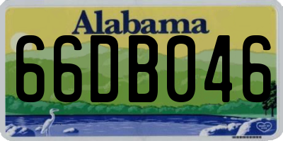 AL license plate 66DB046