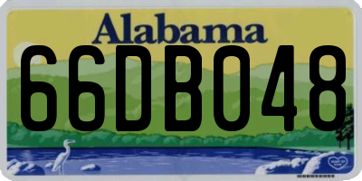 AL license plate 66DB048