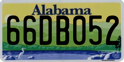 AL license plate 66DB052