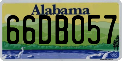 AL license plate 66DB057
