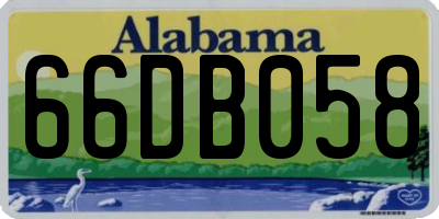 AL license plate 66DB058