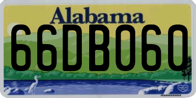 AL license plate 66DB060