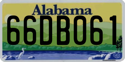 AL license plate 66DB061