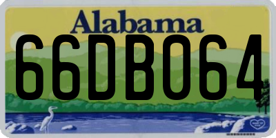 AL license plate 66DB064