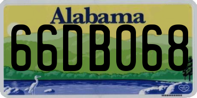 AL license plate 66DB068