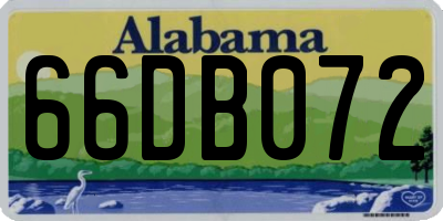 AL license plate 66DB072