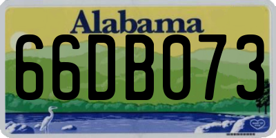 AL license plate 66DB073