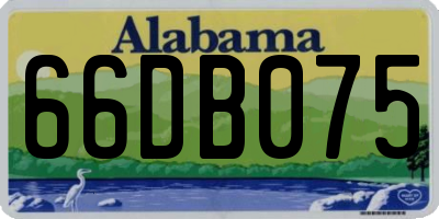 AL license plate 66DB075