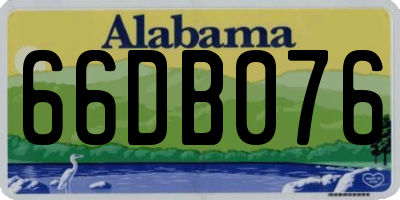 AL license plate 66DB076